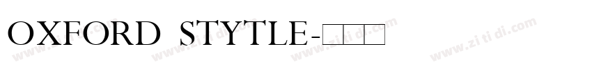 OXFORD STYTLE字体转换